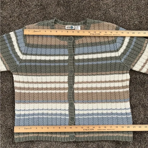 PAUL HARRIS DESIGN Cotton Ramie -size L -VINTAGE Cardigan -FITS LIKE MEDIUM - Picture 4 of 6